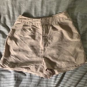 Tan high waisted shorts